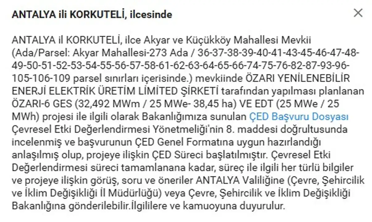 Korkuteli’nde 38,45 Hektarlık Alanda GES 4